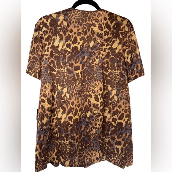 NWT Vanity Fair Leopard Print Pajama Set in Brown and Black Size L - Picture 3 of 9